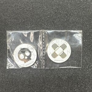 Pokémon TCG Metal Status Coins Burn & Poison Skull Band Aids Gold & White